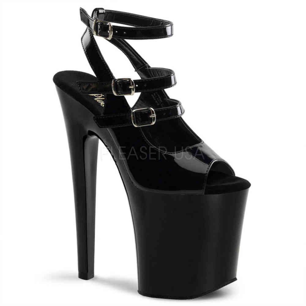Pleaser - XTREME873 Sandale à bride à la cheville, Pole dance chaussures - Chaussures de pole dance - Noir Product image